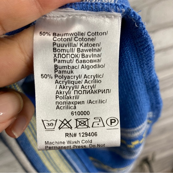 Venus Blue and Teal Striped Sweater Dress Size S - Picture 12 of 15